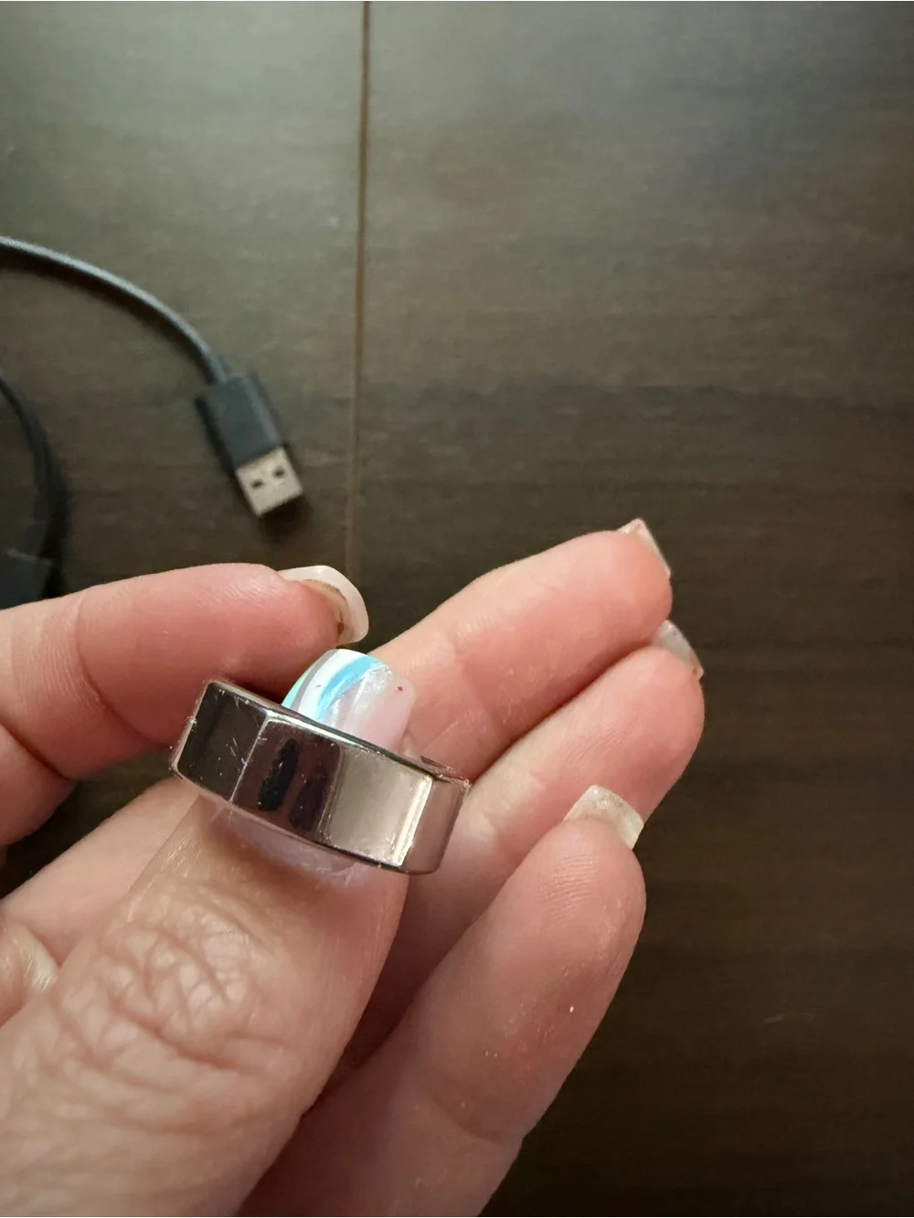 Oura Ring Gen 3 Heritage Silver Size 8 Smart Ring Sleep Fitness Tracker EUC